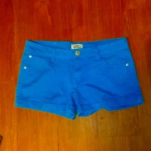 Bright, Caribbean-Blue Jean Shorts Size 11